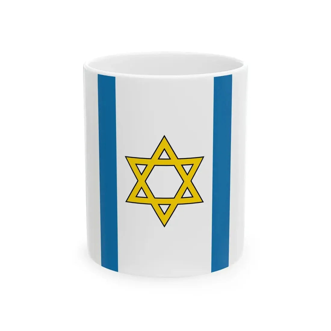 Flag of the State of Palestine Proposal 6 Vertical (Israel) White Coffee Mug 11oz - Go Mug Yourself