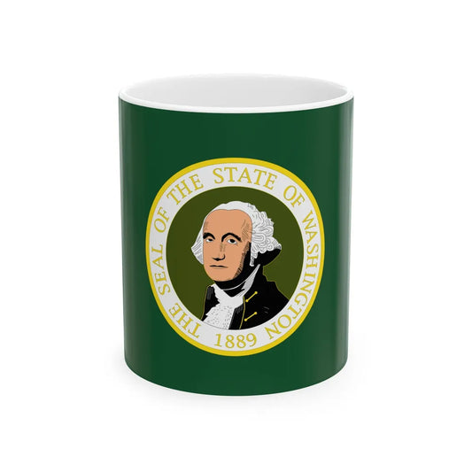 Flag of the State of Washington 1923-1967 (United States) White Coffee Mug 11oz - Go Mug Yourself
