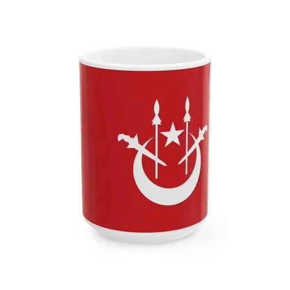 Flag of the State Secretary of Kelantan (Malaysia) White Coffee Mug 15oz - Go Mug Yourself