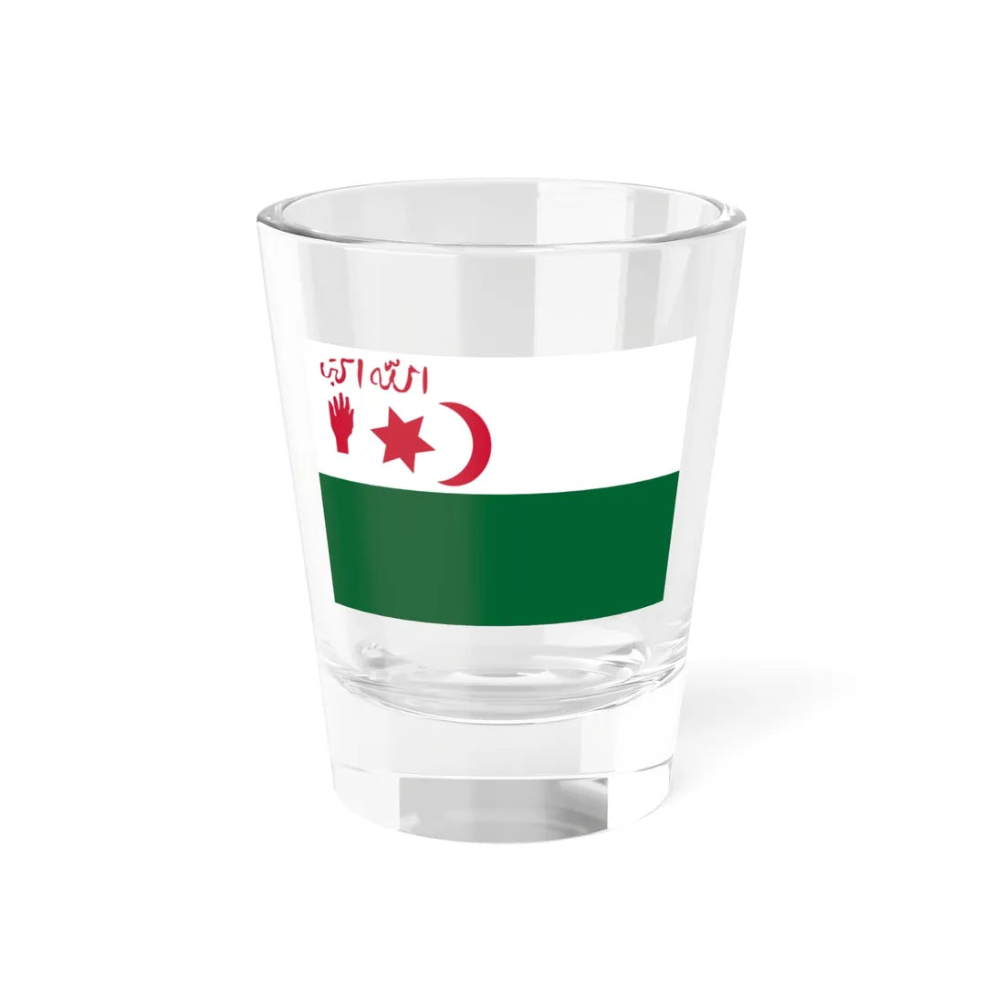 Flag of the Sétif revolt 1945 (Algeria) Shot Glass 1.5oz 1.5oz - Go Mug Yourself