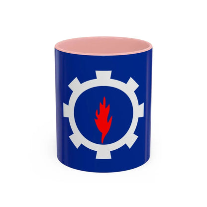 Flag of the Suez Governorate Egypt - Accent Coffee Mug 11oz Pink - Go Mug Yourself