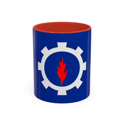 Flag of the Suez Governorate Egypt - Accent Coffee Mug 11oz Red - Go Mug Yourself