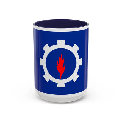 Flag of the Suez Governorate Egypt - Accent Coffee Mug 15oz Navy - Go Mug Yourself