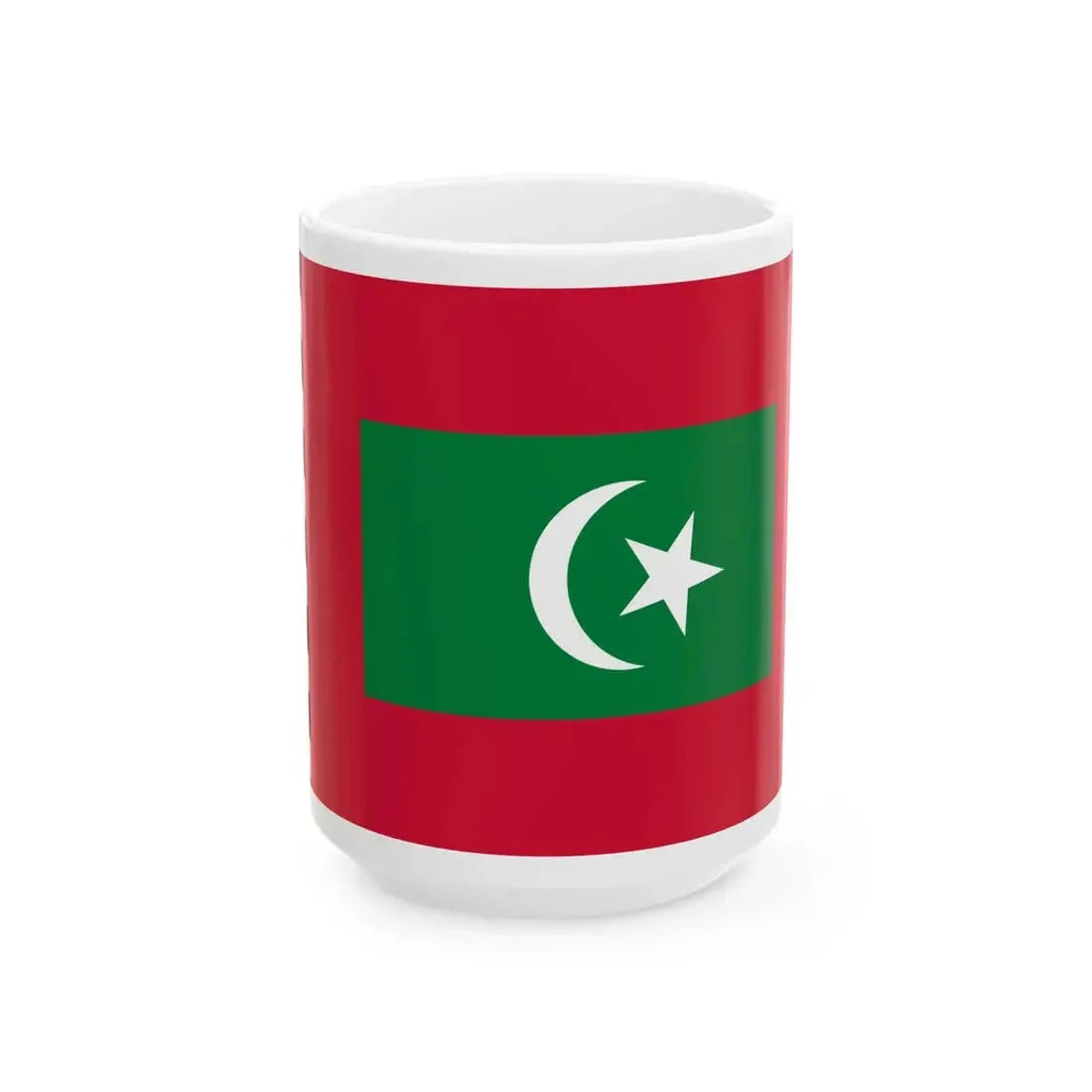 Flag of the Sultan of The Maldives (Maldives) White Coffee Mug 15oz - Go Mug Yourself