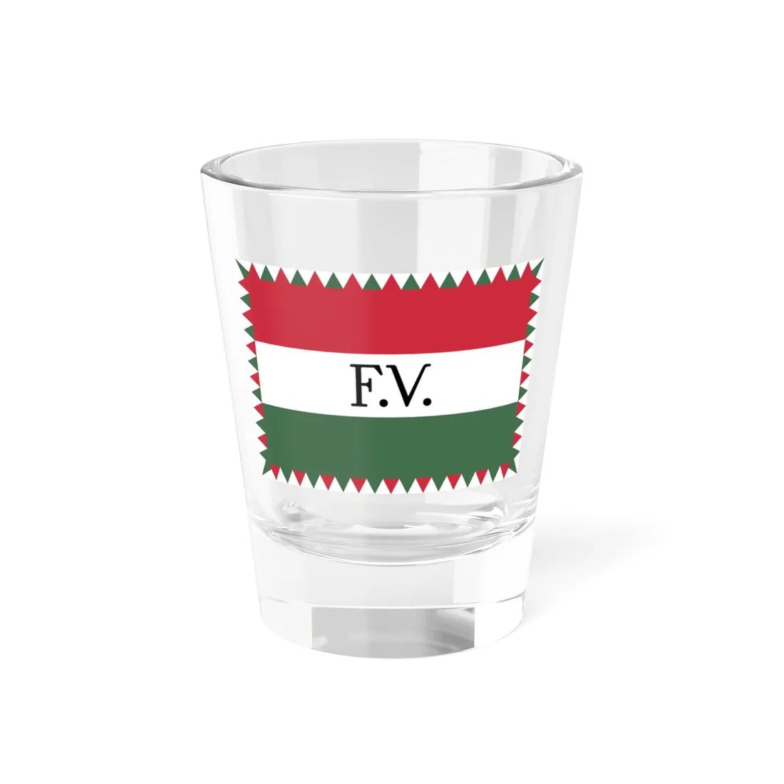 Flag of the Supreme Command of the Hungarian National Army 1919-1920 (Hungary) Shot Glass 1.5oz 1.5oz - Go Mug Yourself
