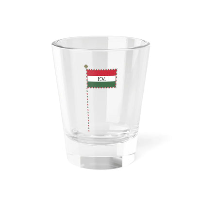 Flag of the Supreme Command of the Hungarian National Army 1919-1920 with staff (Hungary) Shot Glass 1.5oz 1.5oz - Go Mug Yourself
