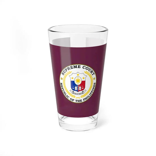 Flag of the Supreme Court of the Philippines (Philippines) Pint Glass 16oz 16oz - Go Mug Yourself