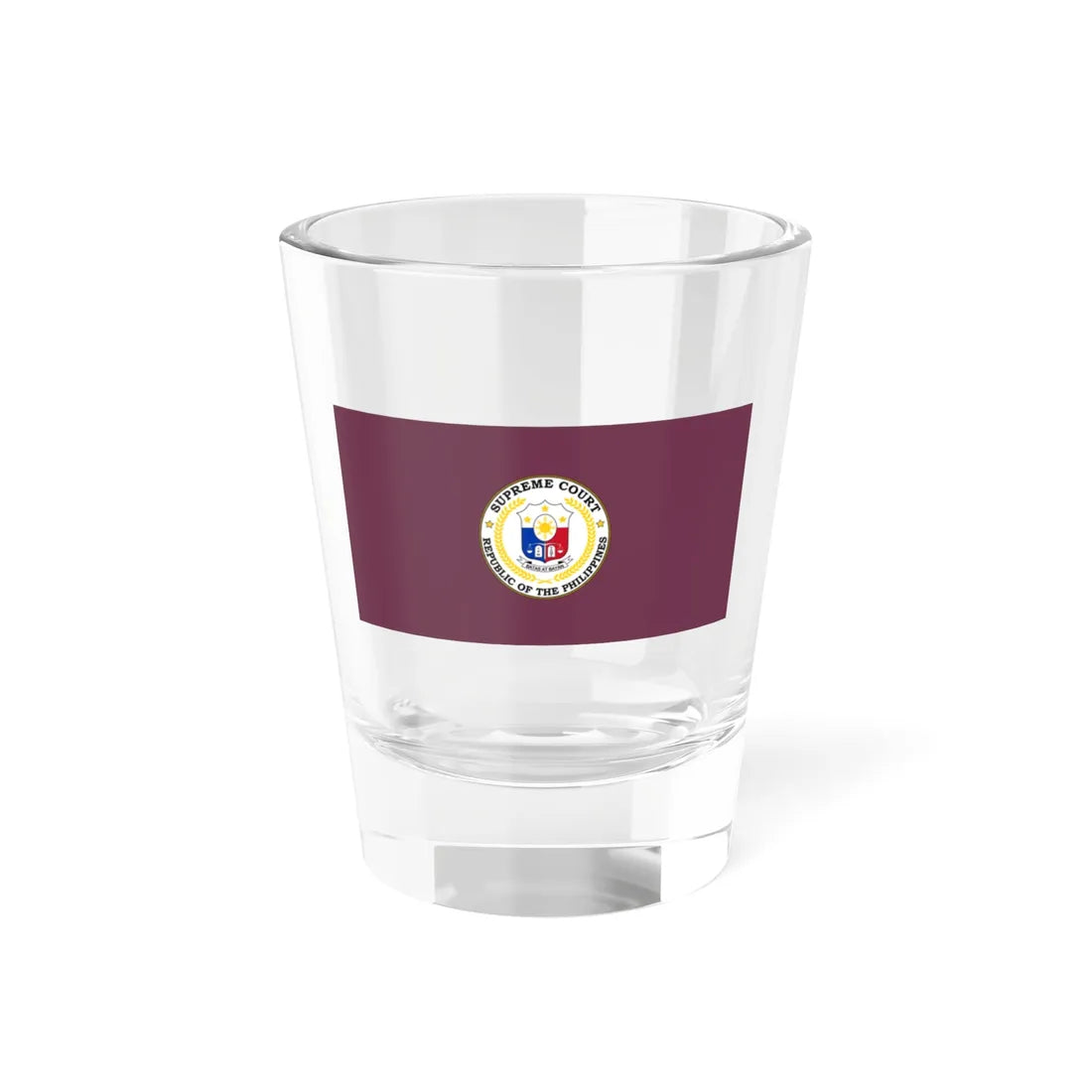 Flag of the Supreme Court of the Philippines (Philippines) Shot Glass 1.5oz 1.5oz - Go Mug Yourself