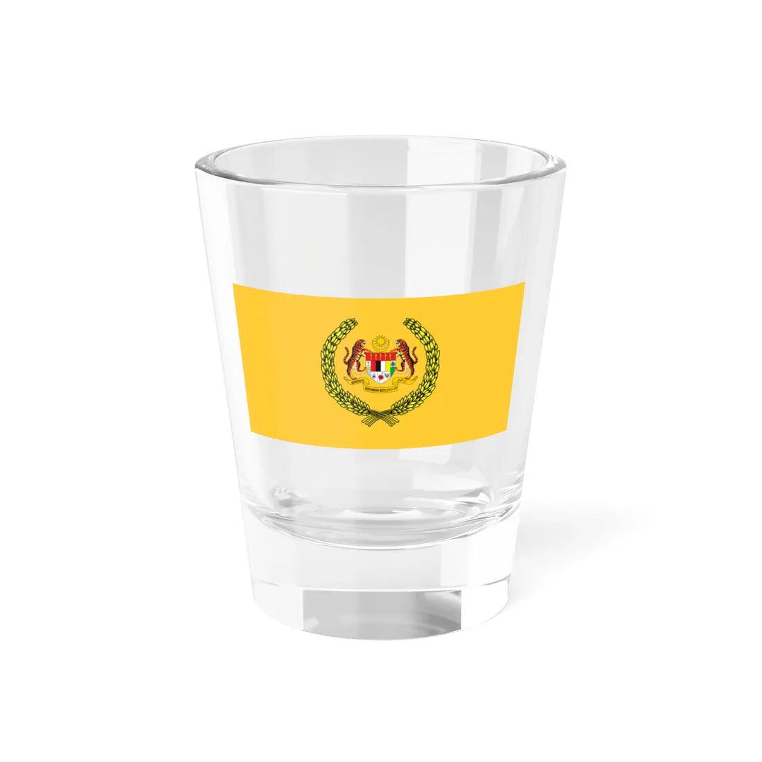 Flag of the Supreme Head of Malaysia (Malaysia) Shot Glass 1.5oz 1.5oz - Go Mug Yourself