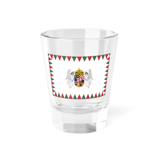 Flag of the Supreme Warlord of the Royal Hungarian Defence Forces 1939-1945 afloat (Hungary) Shot Glass 1.5oz 1.5oz - Go Mug Yourself