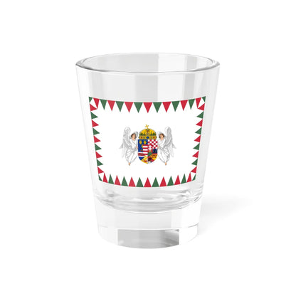 Flag of the Supreme Warlord of the Royal Hungarian Defence Forces 1939-1945 on land (Hungary) Shot Glass 1.5oz 1.5oz - Go Mug Yourself