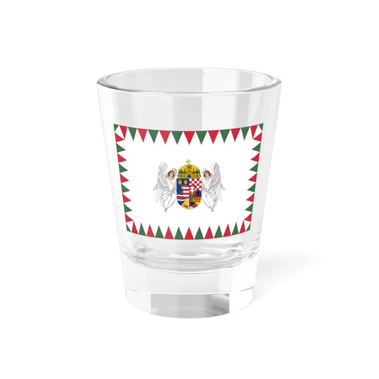 Flag of the Supreme Warlord of the Royal Hungarian Defence Forces 1939-1945 on land (Hungary) Shot Glass 1.5oz 1.5oz - Go Mug Yourself