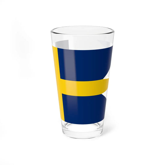 Flag of the Swedish Empire (Sweden) Pint Glass 16oz 16oz - Go Mug Yourself