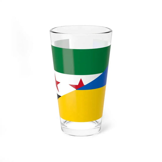 Flag of the Syrian revolution and Ukraine (Ukraine) Pint Glass 16oz 16oz - Go Mug Yourself