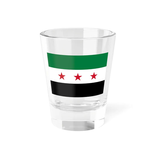 Flag of the Syrian revolution small stars (Syria) Shot Glass 1.5oz 1.5oz - Go Mug Yourself