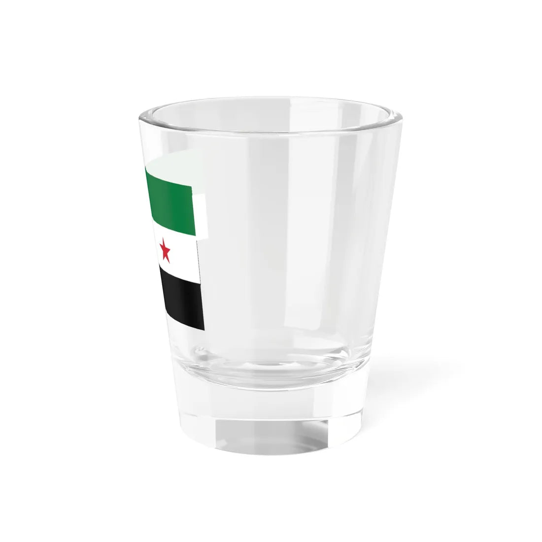 Flag of the Syrian revolution small stars (Syria) Shot Glass 1.5oz - Go Mug Yourself