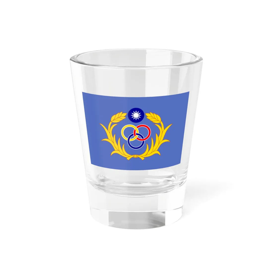 Flag of the Taiwan Garrison Command (China) Shot Glass 1.5oz 1.5oz - Go Mug Yourself