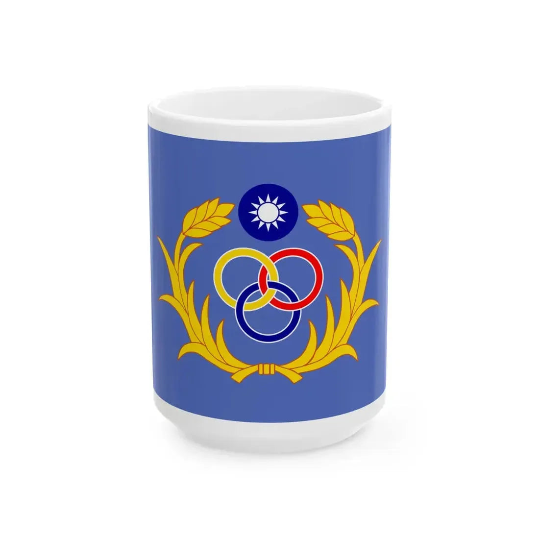 Flag of the Taiwan Garrison Command (China) White Coffee Mug 15oz - Go Mug Yourself