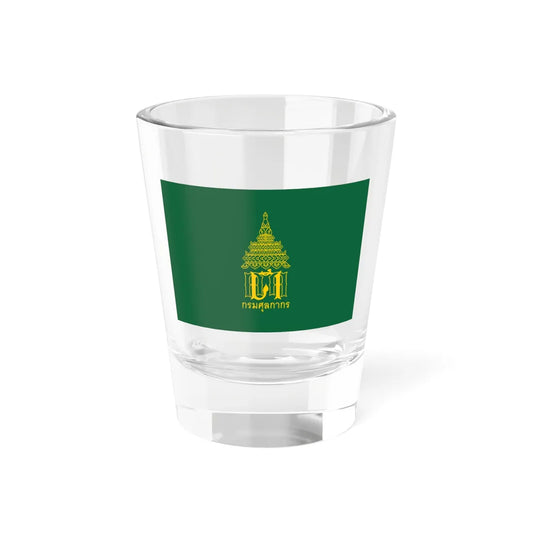 Flag of the Thai Customs Department (Thailand) Shot Glass 1.5oz 1.5oz - Go Mug Yourself