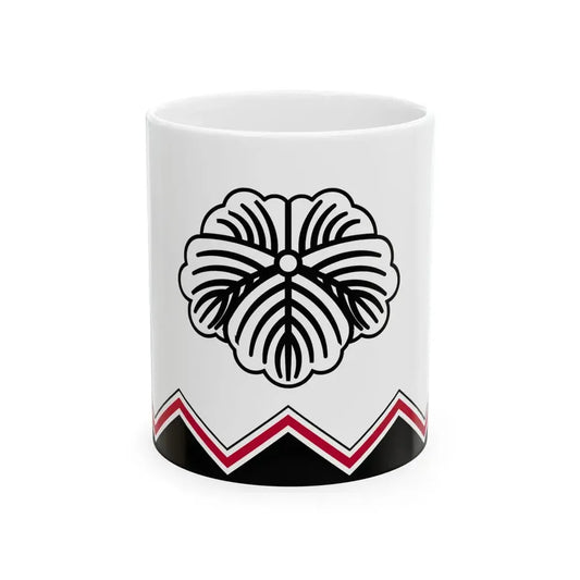 Flag of the Todo Lords of Tsu in Ise Province C (Japan) White Coffee Mug 11oz - Go Mug Yourself