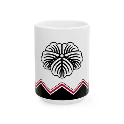 Flag of the Todo Lords of Tsu in Ise Province C (Japan) White Coffee Mug 15oz - Go Mug Yourself