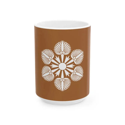Flag of the Tokugawa Lords of Mito in Hitachi Province B (Japan) White Coffee Mug 15oz - Go Mug Yourself