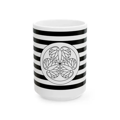 Flag of the Tokugawa Lords of Nagoya in Owari Province A (Japan) White Coffee Mug 15oz - Go Mug Yourself