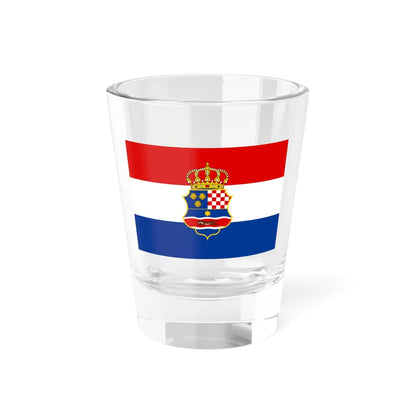 Flag of the Triune Kingdom of Croatia Slavonia and Dalmatia (Austria) Shot Glass 1.5oz 1.5oz - Go Mug Yourself