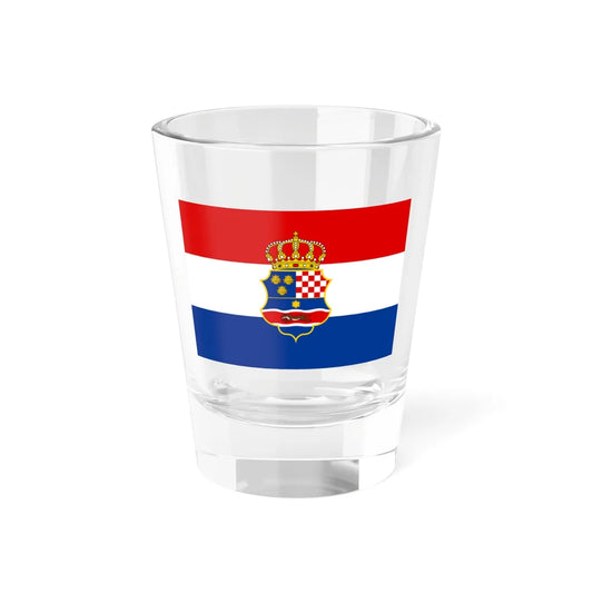 Flag of the Triune Kingdom of Croatia Slavonia and Dalmatia (Austria) Shot Glass 1.5oz 1.5oz - Go Mug Yourself