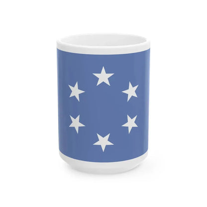 Flag of the Trust Territory of the Pacific Islands (United States) White Coffee Mug 15oz - Go Mug Yourself