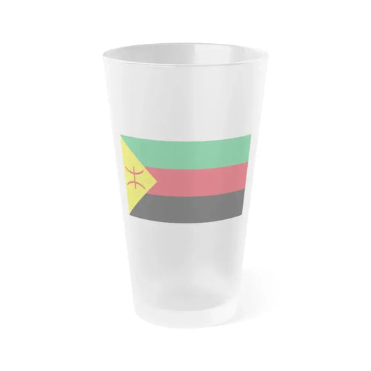 Flag of The Tuareg people Flag of Azawad - Frosted Pint Glass 16oz 16oz Frosted - Go Mug Yourself
