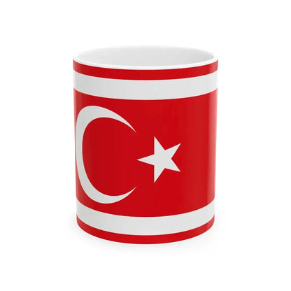 Flag of the Turkish Republic of Northern Cyprus 1983 (Cyprus) White Coffee Mug 11oz - Go Mug Yourself