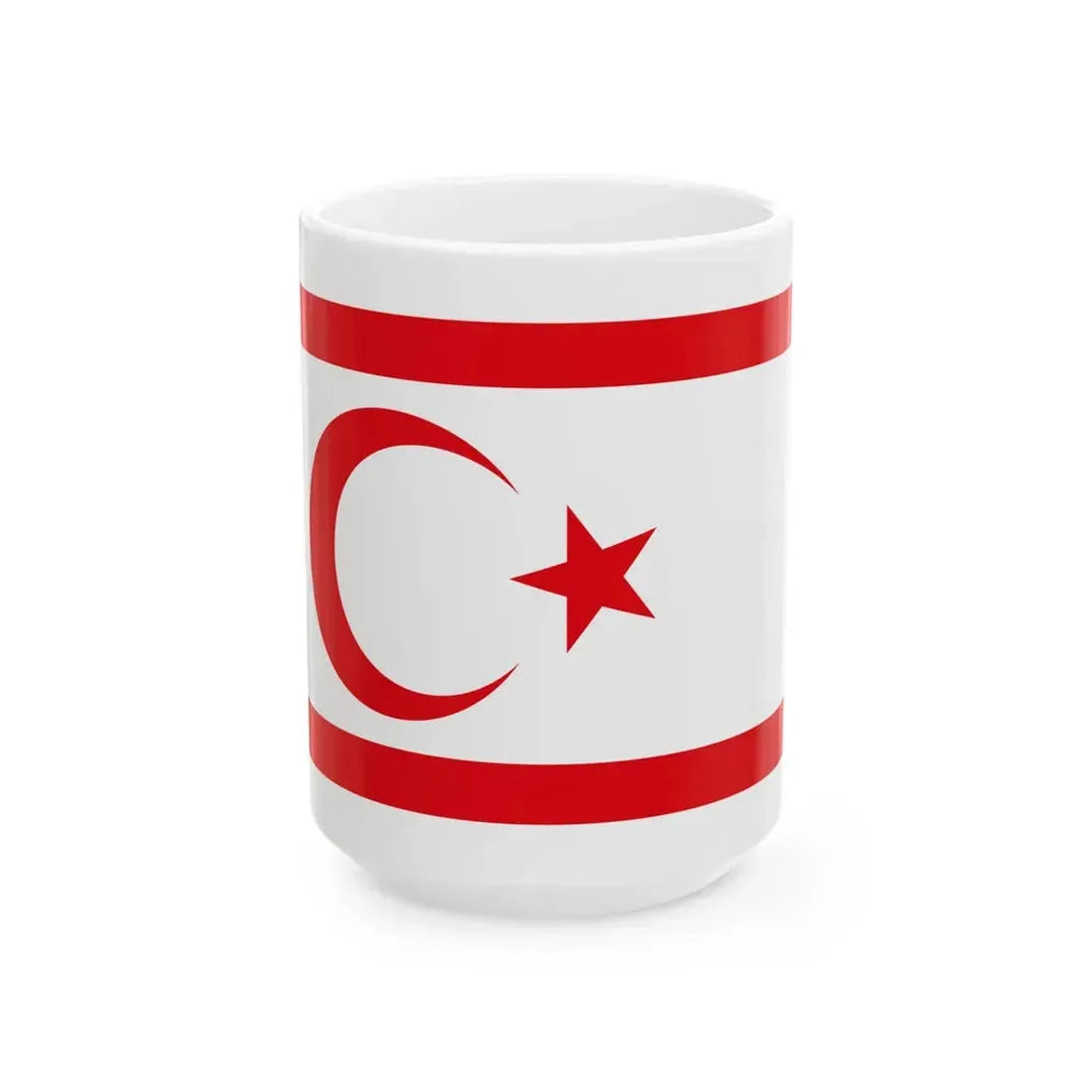 Flag of the Turkish Republic of Northern Cyprus (Cyprus) White Coffee Mug 15oz - Go Mug Yourself