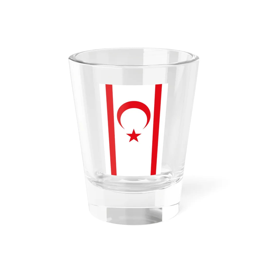 Flag of the Turkish Republic of Northern Cyprus vertical format (Cyprus) Shot Glass 1.5oz 1.5oz - Go Mug Yourself
