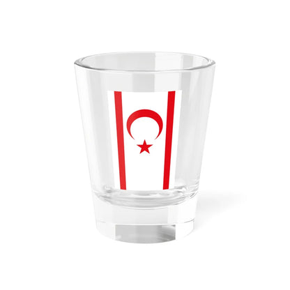 Flag of the Turkish Republic of Northern Cyprus vertical format (Cyprus) Shot Glass 1.5oz 1.5oz - Go Mug Yourself