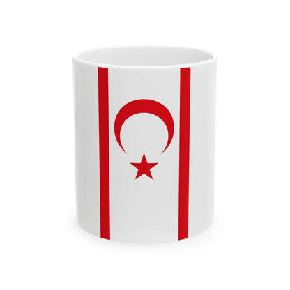 Flag of the Turkish Republic of Northern Cyprus vertical format (Cyprus) White Coffee Mug 11oz - Go Mug Yourself