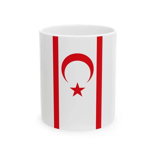 Flag of the Turkish Republic of Northern Cyprus vertical format (Cyprus) White Coffee Mug 11oz - Go Mug Yourself