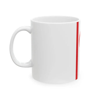 Flag of the Turkish Republic of Northern Cyprus vertical format (Cyprus) White Coffee Mug - Go Mug Yourself