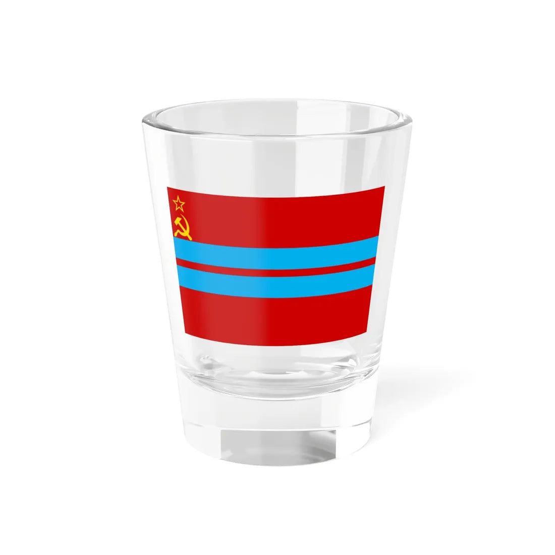 Flag of the Turkmen Soviet Socialist Republic 1973-1991 Flag of Turkmenistan 19911992 2-3 (Turkmenistan) Shot Glass 1.5oz 1.5oz - Go Mug Yourself