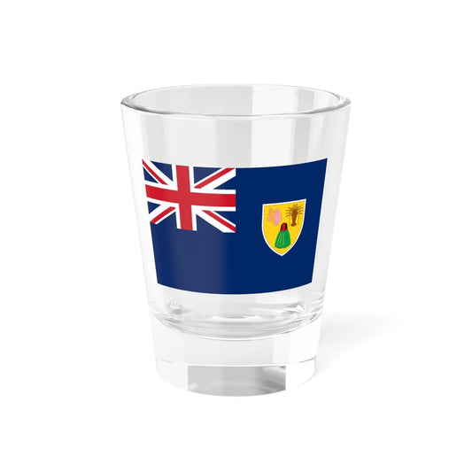 Flag of the Turks and Caicos Islands 3-2 (United Kingdom) Shot Glass 1.5oz 1.5oz - Go Mug Yourself