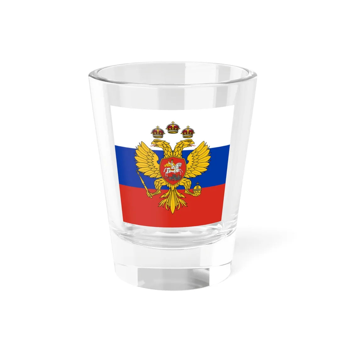 Flag of the Tzar of Muscovia (Russia) Shot Glass 1.5oz 1.5oz - Go Mug Yourself