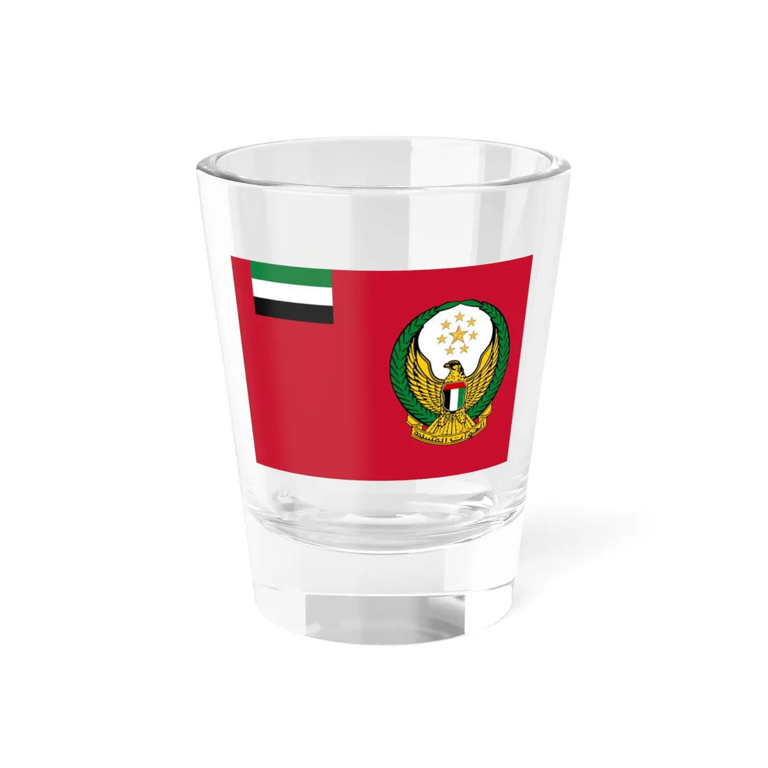 Flag of the UAE Armed Forces (United Arab Emirates) Shot Glass 1.5oz 1.5oz - Go Mug Yourself
