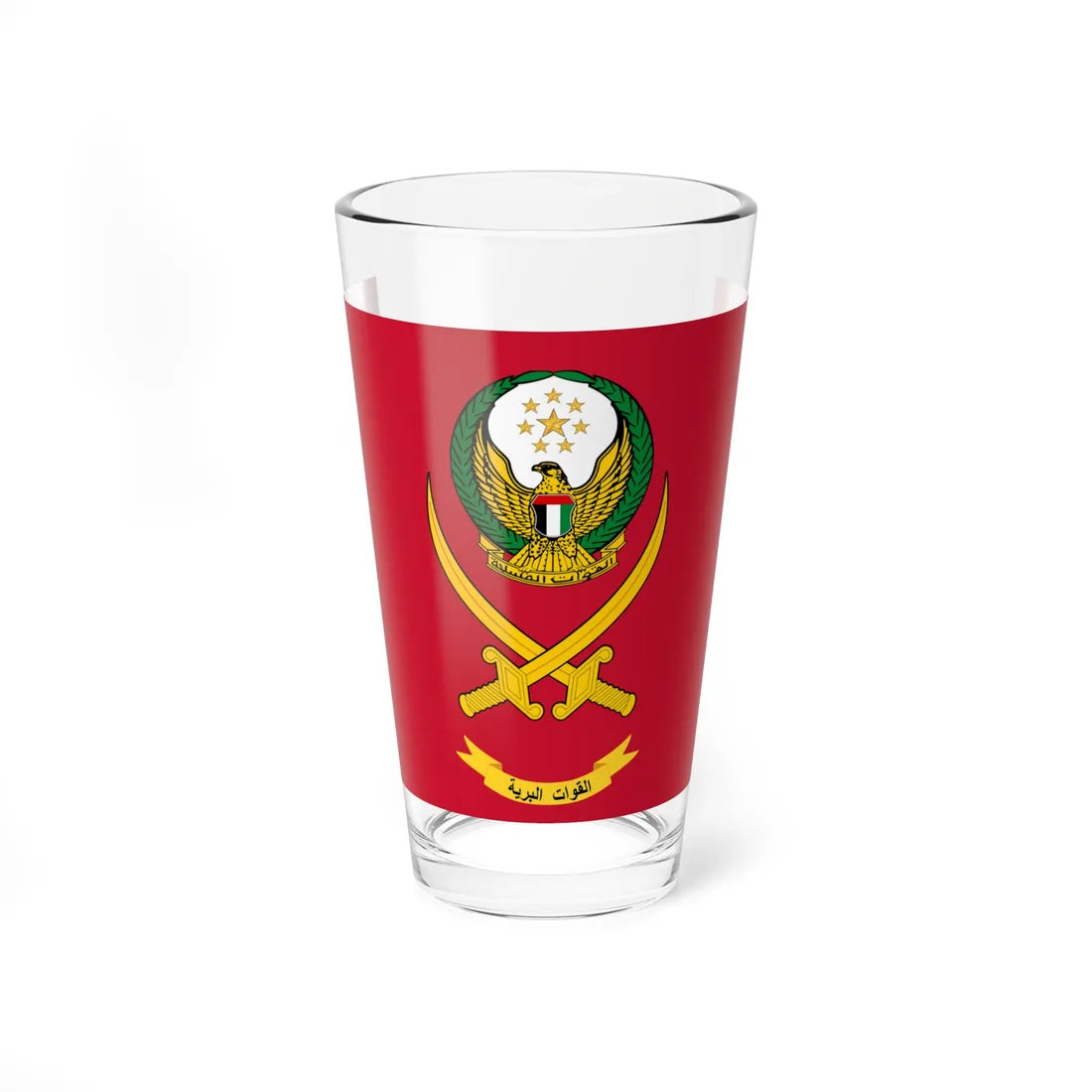Flag of the UAE Army (United Arab Emirates) Pint Glass 16oz 16oz - Go Mug Yourself