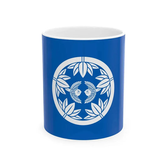 Flag of the Uesugi Lords of Yonezawa in Dewa Province A (Japan) White Coffee Mug 11oz - Go Mug Yourself