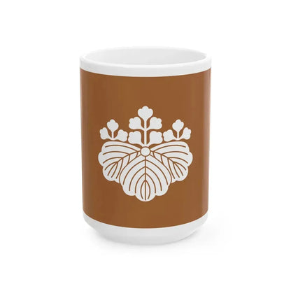 Flag of the Uesugi Lords of Yonezawa in Dewa Province B (Japan) White Coffee Mug 15oz - Go Mug Yourself