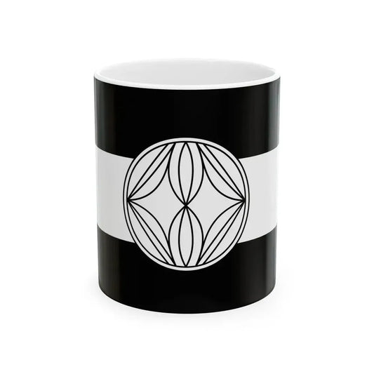 Flag of the Uesugi Lords of Yonezawa in Dewa Province C (Japan) White Coffee Mug 11oz - Go Mug Yourself