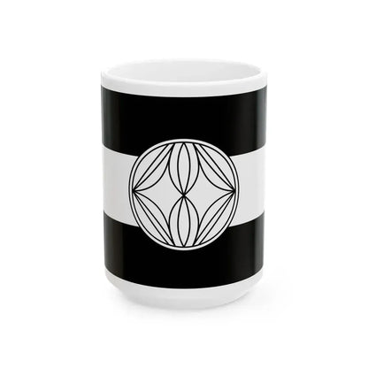Flag of the Uesugi Lords of Yonezawa in Dewa Province C (Japan) White Coffee Mug 15oz - Go Mug Yourself
