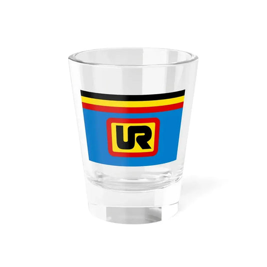 Flag of the Uganda Railways Corporation (Uganda) Shot Glass 1.5oz 1.5oz - Go Mug Yourself