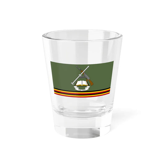 Flag of the Ugandan Land Forces (Uganda) Shot Glass 1.5oz 1.5oz - Go Mug Yourself