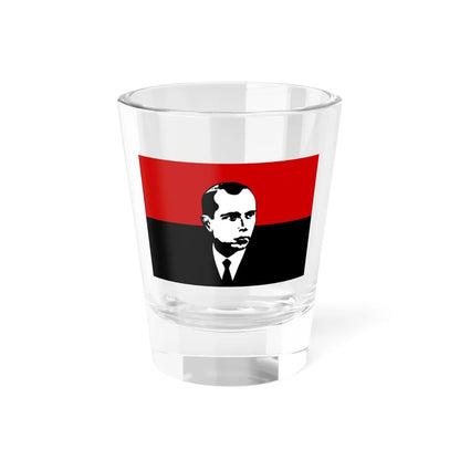 Flag of the Ukrainian Insurgent Army With Stepan Bandera (Ukraine) Shot Glass 1.5oz 1.5oz - Go Mug Yourself